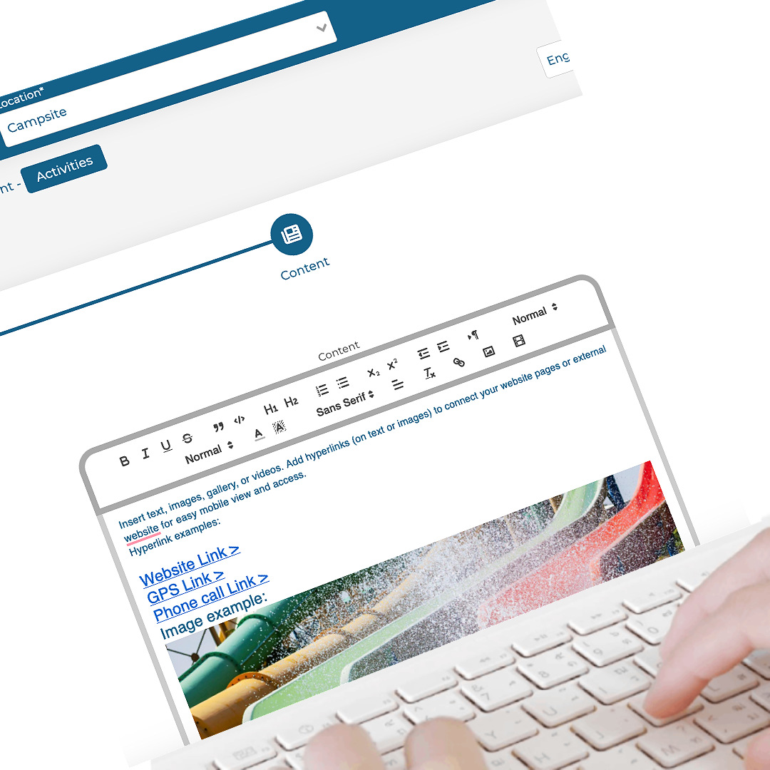 Personalising the Camp Info App in the portal